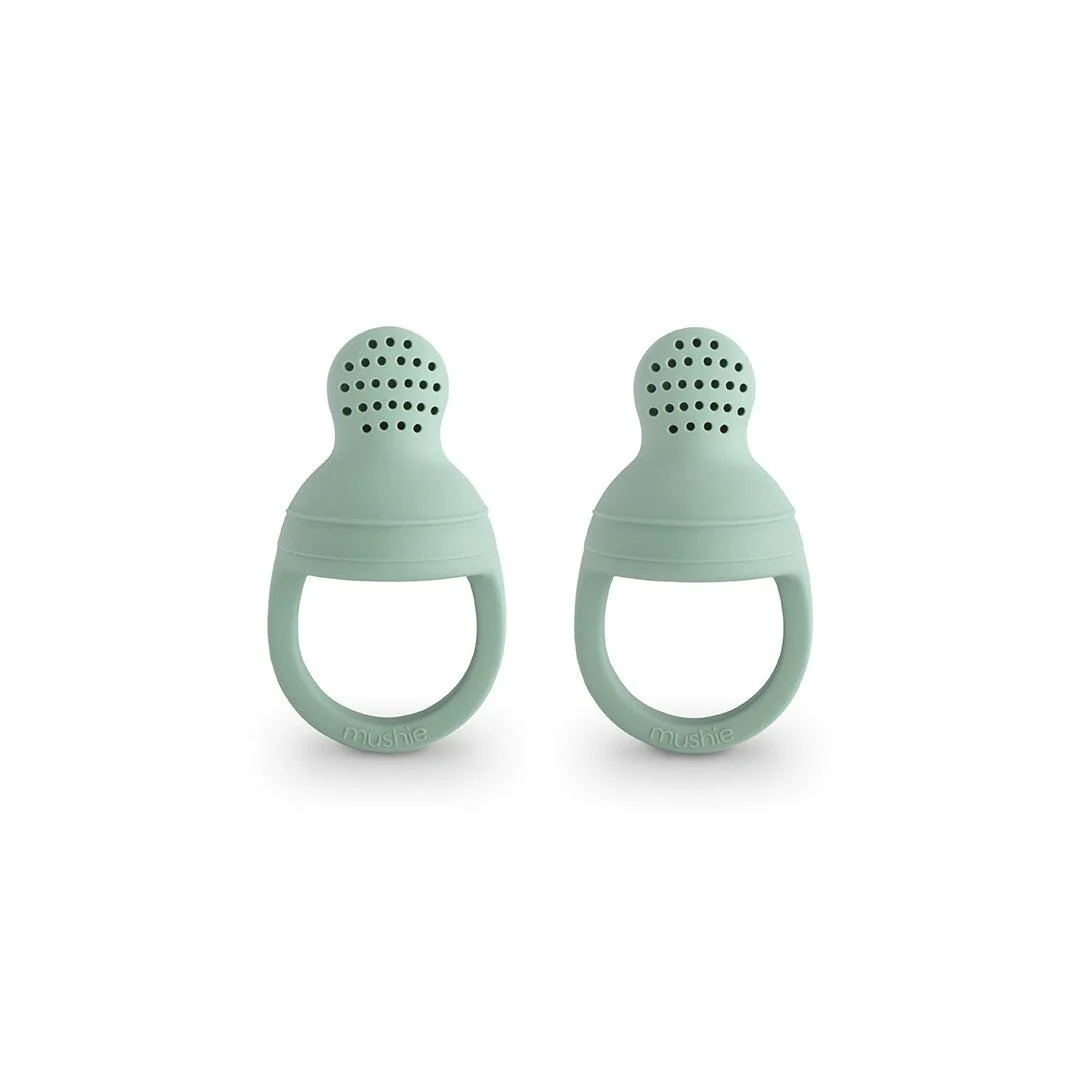 Mushie Silicone Fresh Food Feeder | 2-Pack - Cambridge Blue