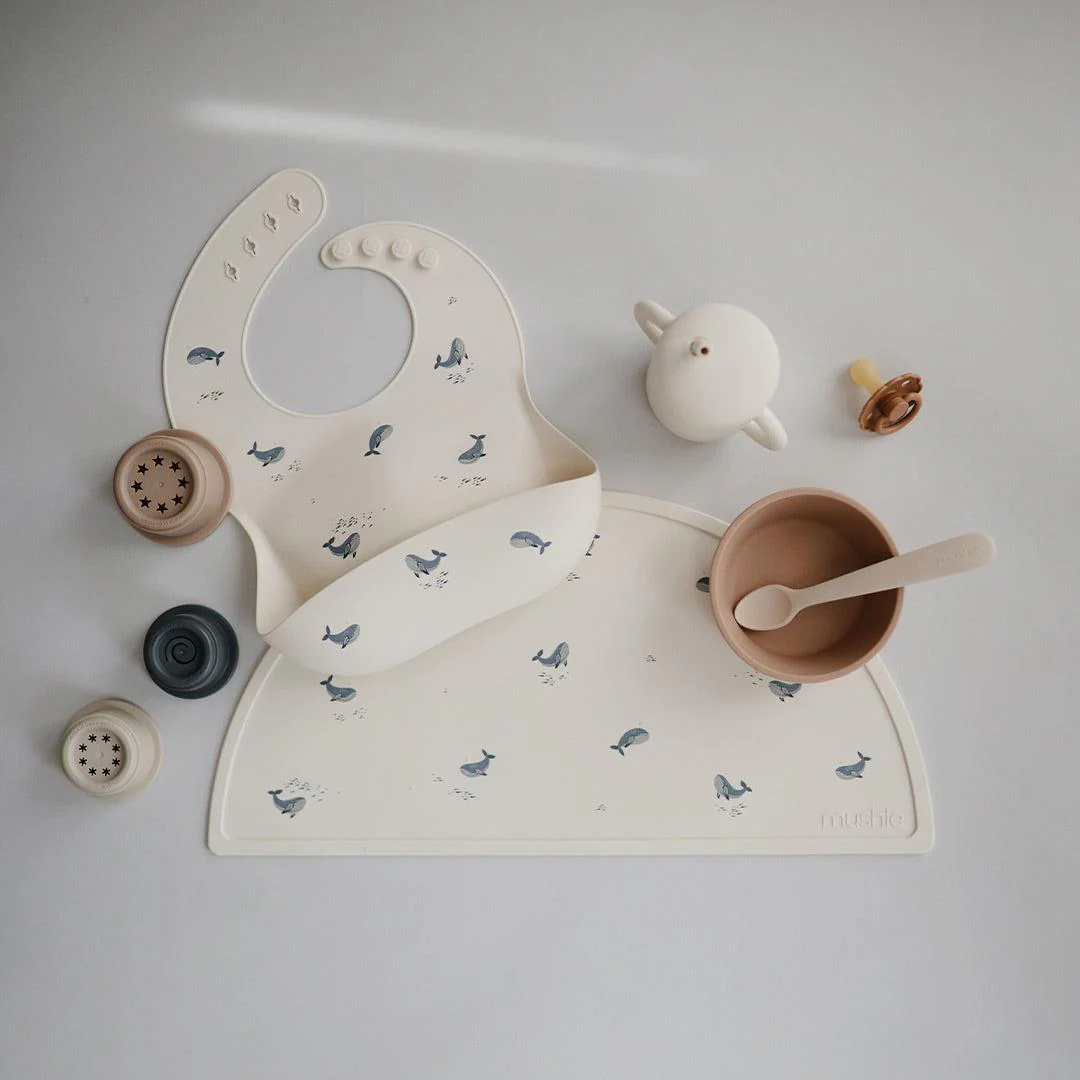 Mushie Silicone Mat - Whales - Image 4