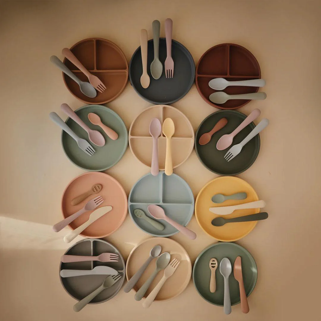 Mushie Silicone Plate - Shifting Sand - Image 4