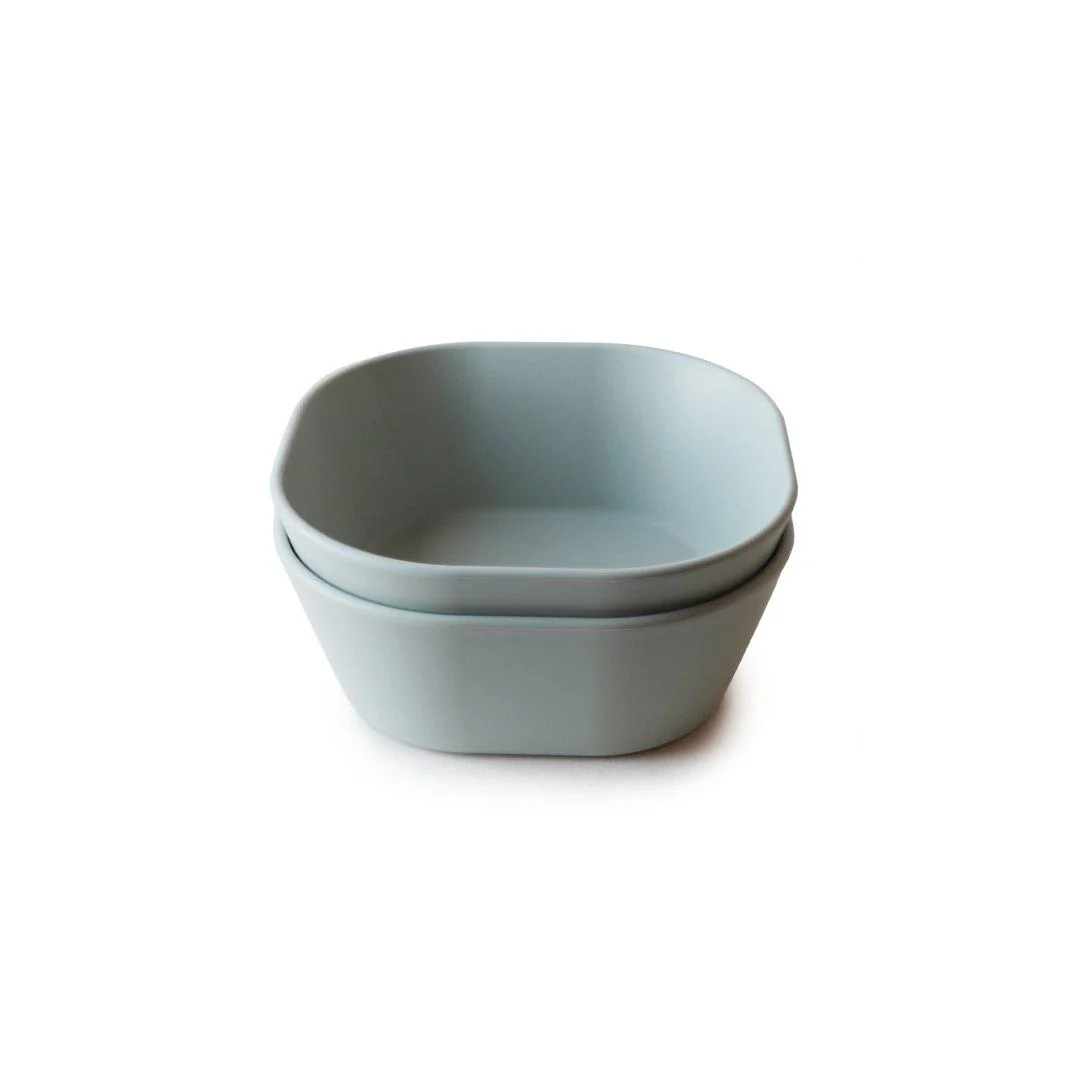Mushie Square Dinnerware Bowls - Sage - 2 Pack - Image 2