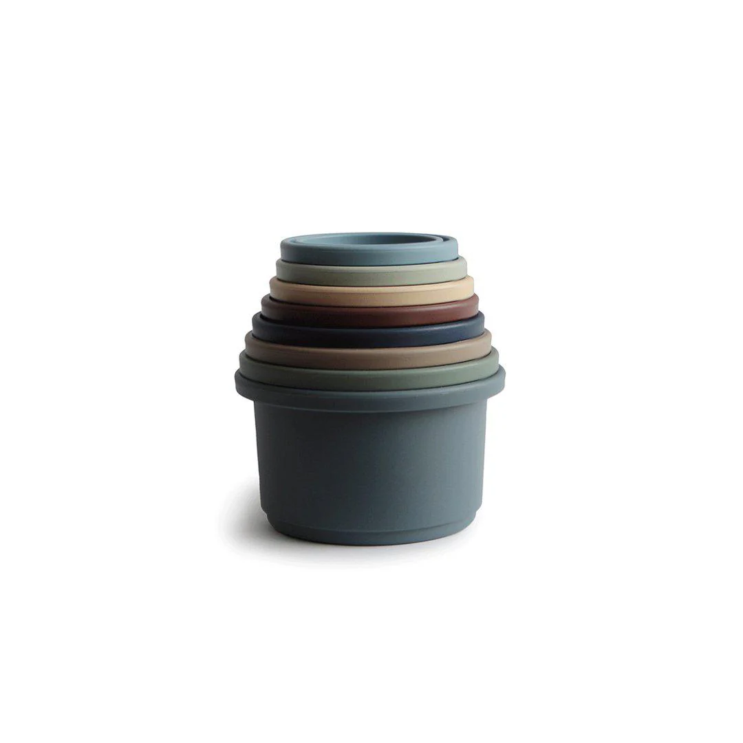 Mushie Stacking Cups Toy - Forest - Image 4