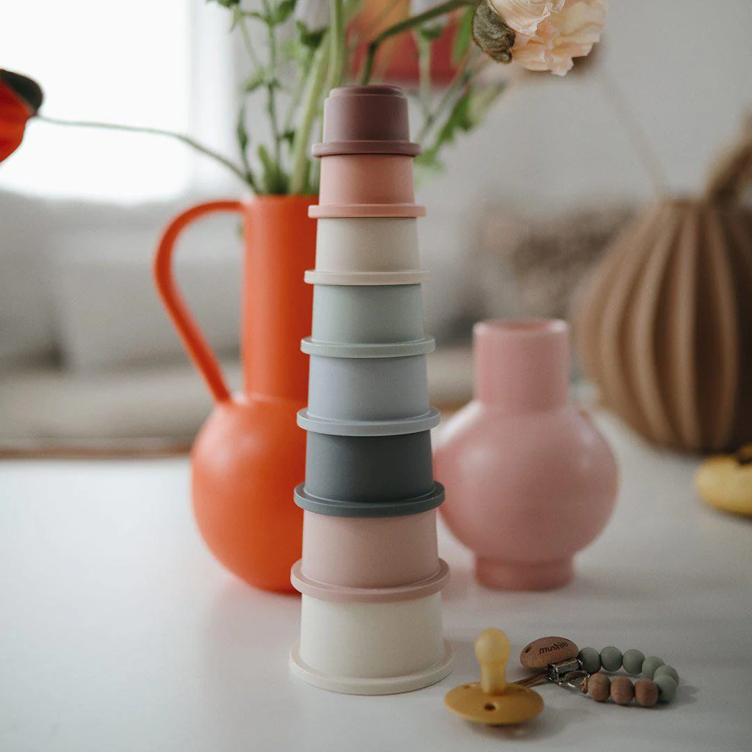 Mushie Stacking Cups Toy - Original - Image 3
