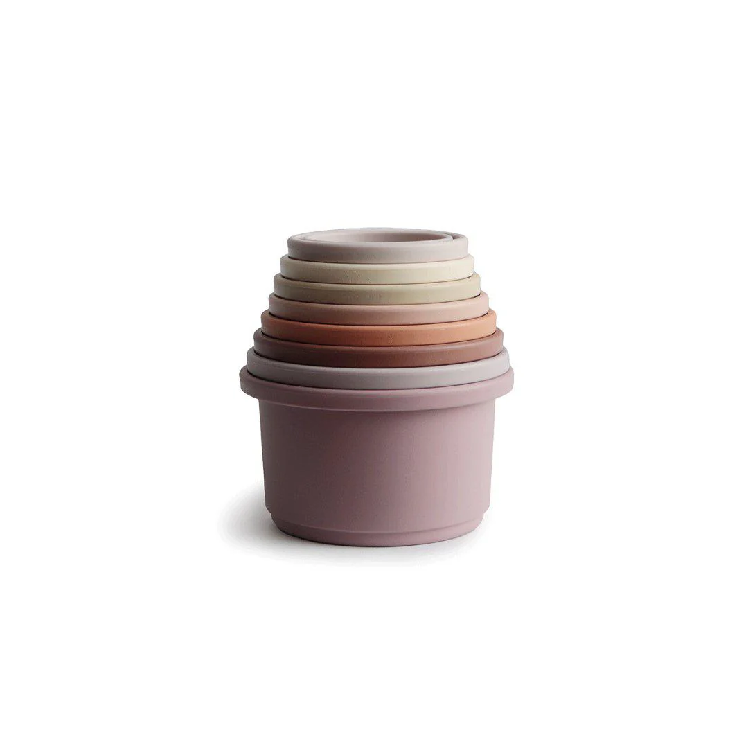 Mushie Stacking Cups Toy - Petal - Image 4