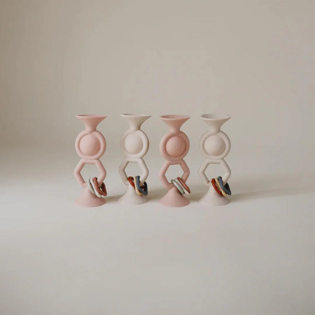 Mushie Suction Toy - Hexapop - Blush - Image 3