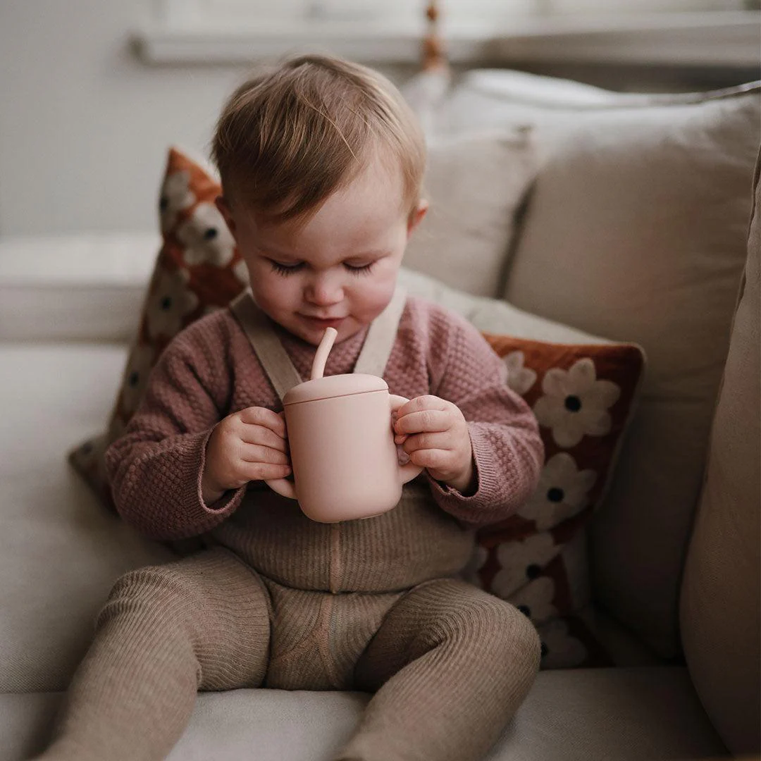Mushie Training Cup + Straw - Blush - Image 2