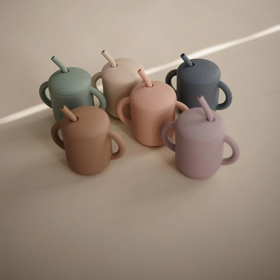 Mushie Training Cup + Straw - Blush - Image 3