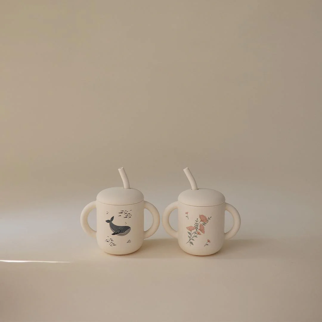 Mushie Training Cup + Straw - Whales - Image 2