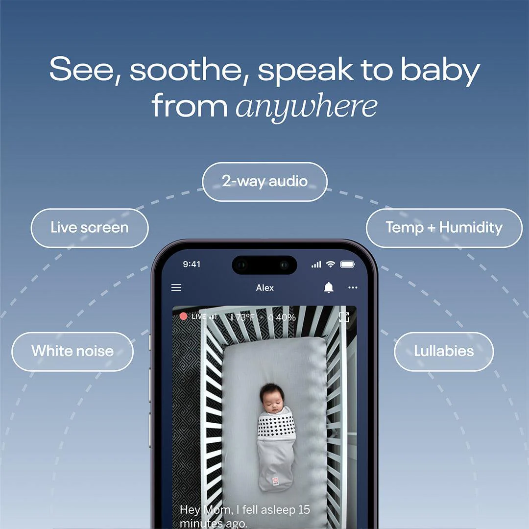 Nanit Pro Baby Monitor + Floor Stand Gen2 - White - Image 7