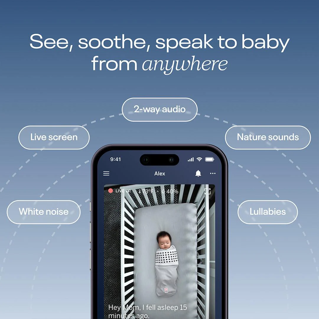 Nanit Pro Baby Monitor + Wall Mount - White - Image 5