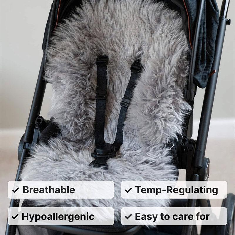 Naturally Sheepskins Deluxe Sheepskin Pram Liner - Taupe - Image 2