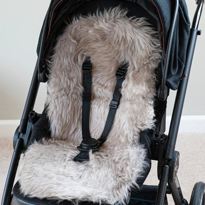 Naturally Sheepskins Deluxe Sheepskin Pram Liner - Taupe - Image 4