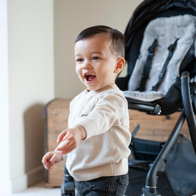 Naturally Sheepskins Original Sheepskin Pram Liner - Grey - Image 2