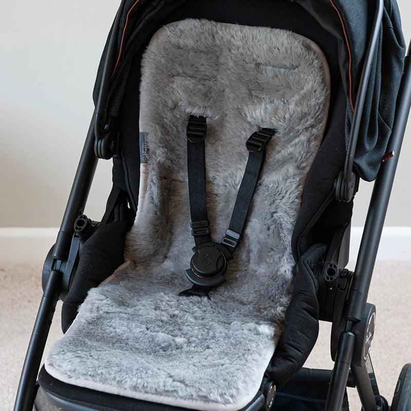 Naturally Sheepskins Original Sheepskin Pram Liner - Grey - Image 6