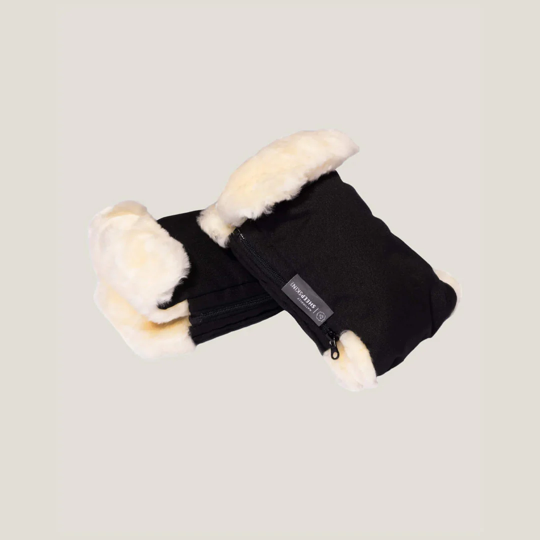 Naturally Sheepskins Stroller Hand Mittens - Black - Image 5