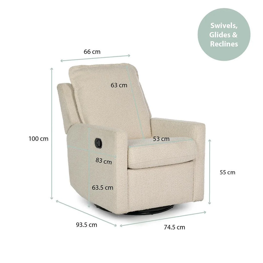 Obaby Denver Swivel Glider Recliner Chair - Bouclé - Image 6