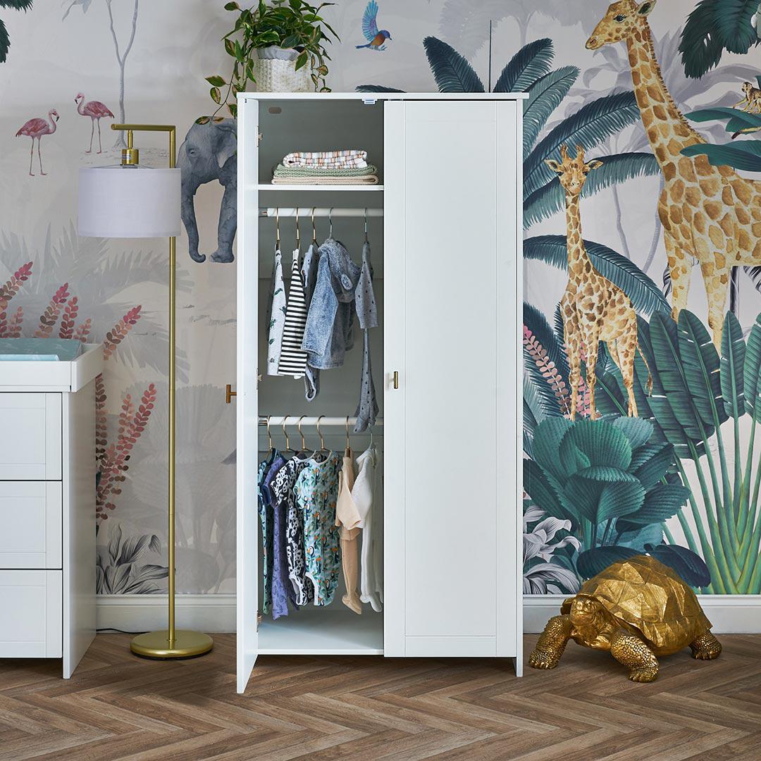 Obaby Evie Double Wardrobe - White - Image 3