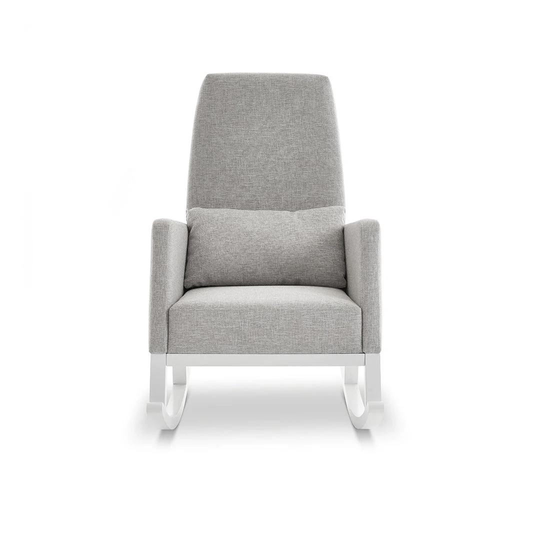 Obaby High Back Rocking Chair - White/Stone - Image 5