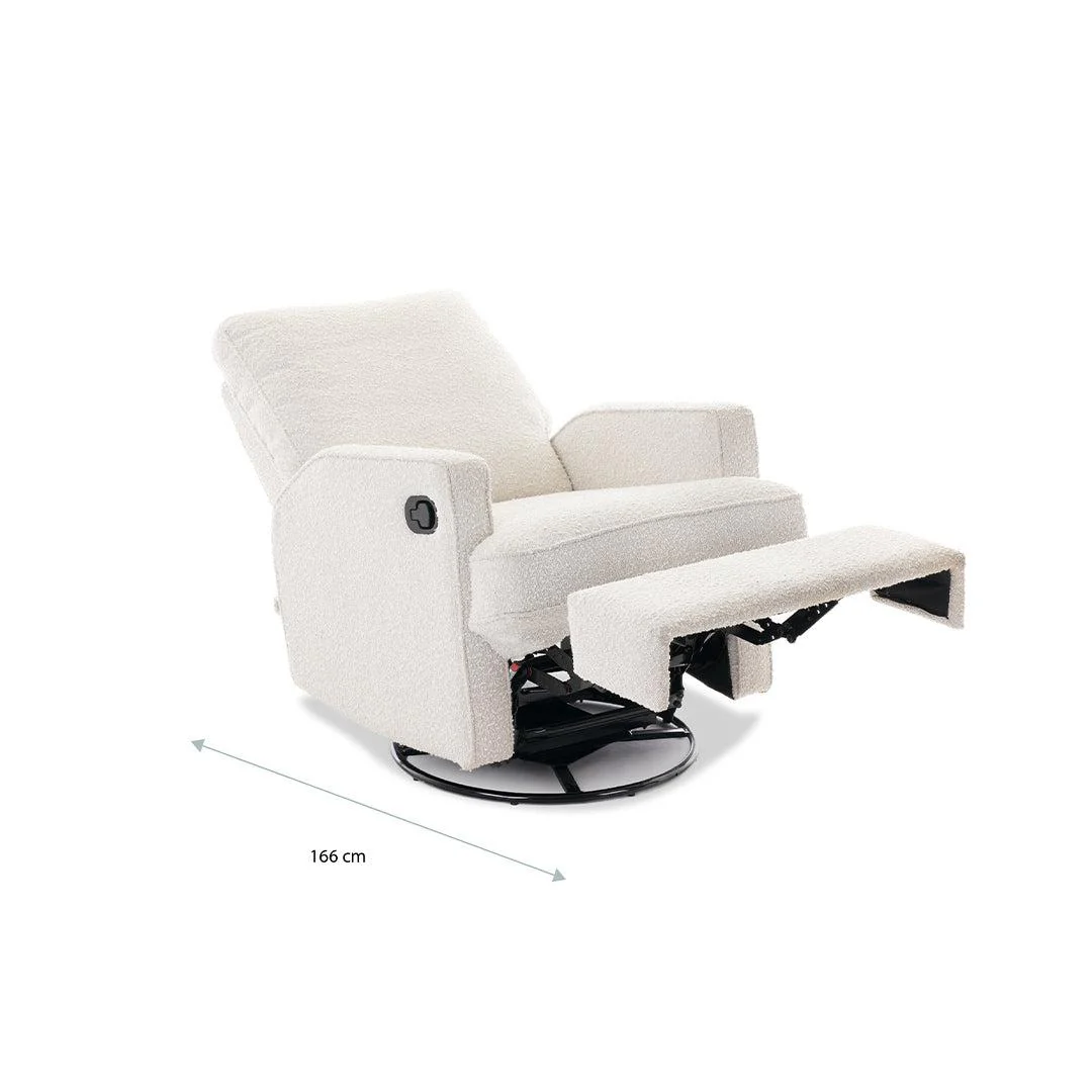 Obaby Madison Swivel Glider Recliner Chair - Bouclé Style - Image 8