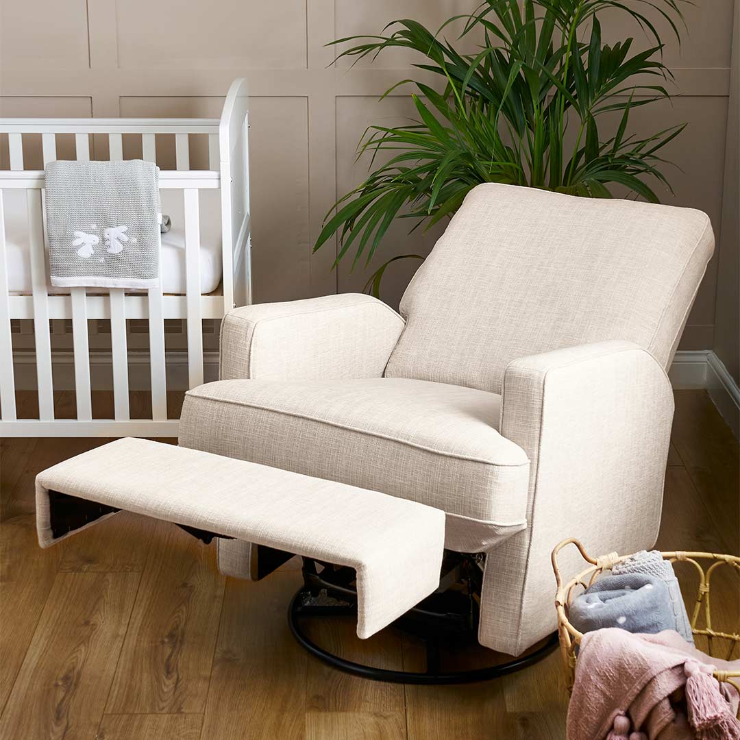 Obaby Madison Swivel Glider Recliner Chair - Oatmeal - Image 3