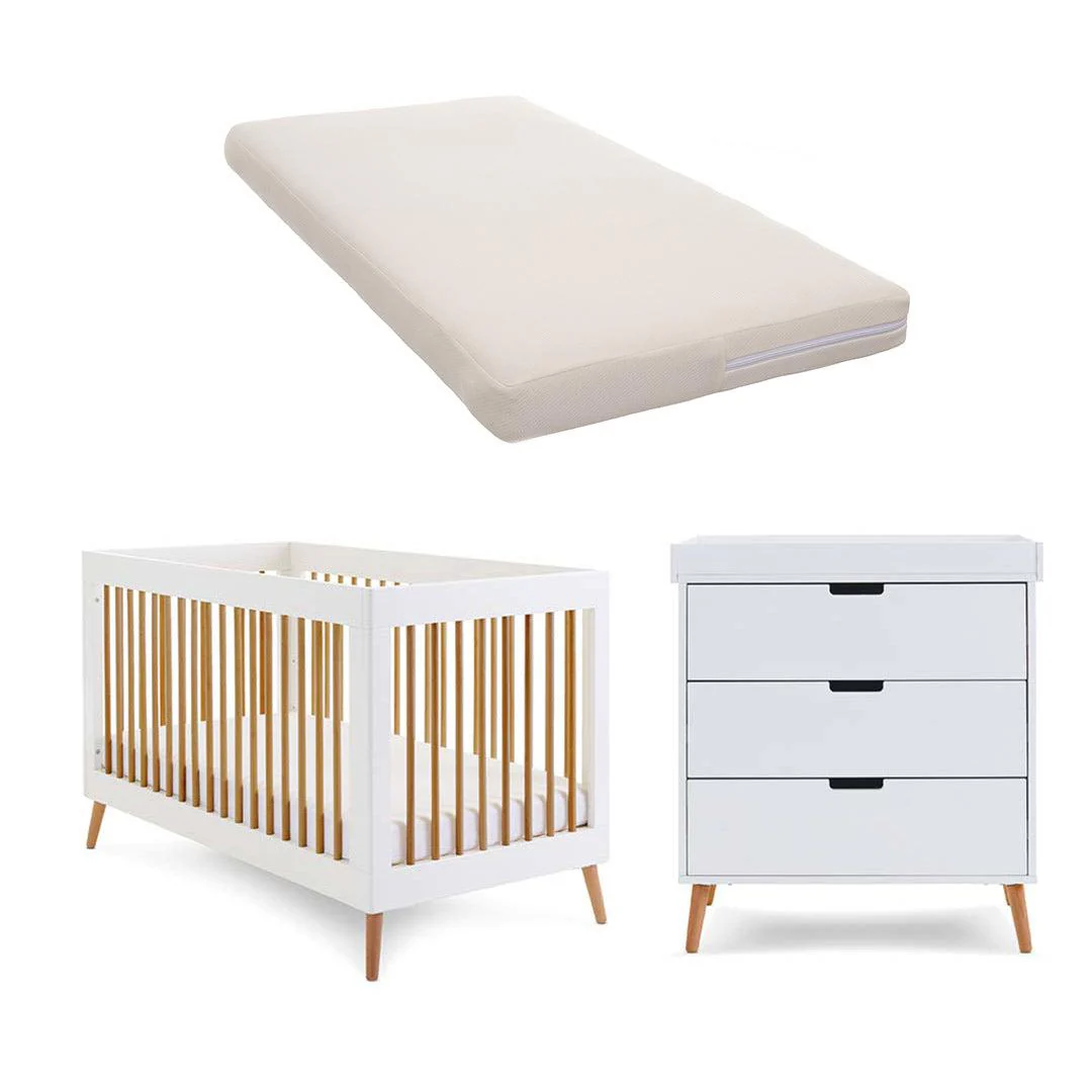 Obaby Maya 2 Piece Room Set - White + Natural - Image 3