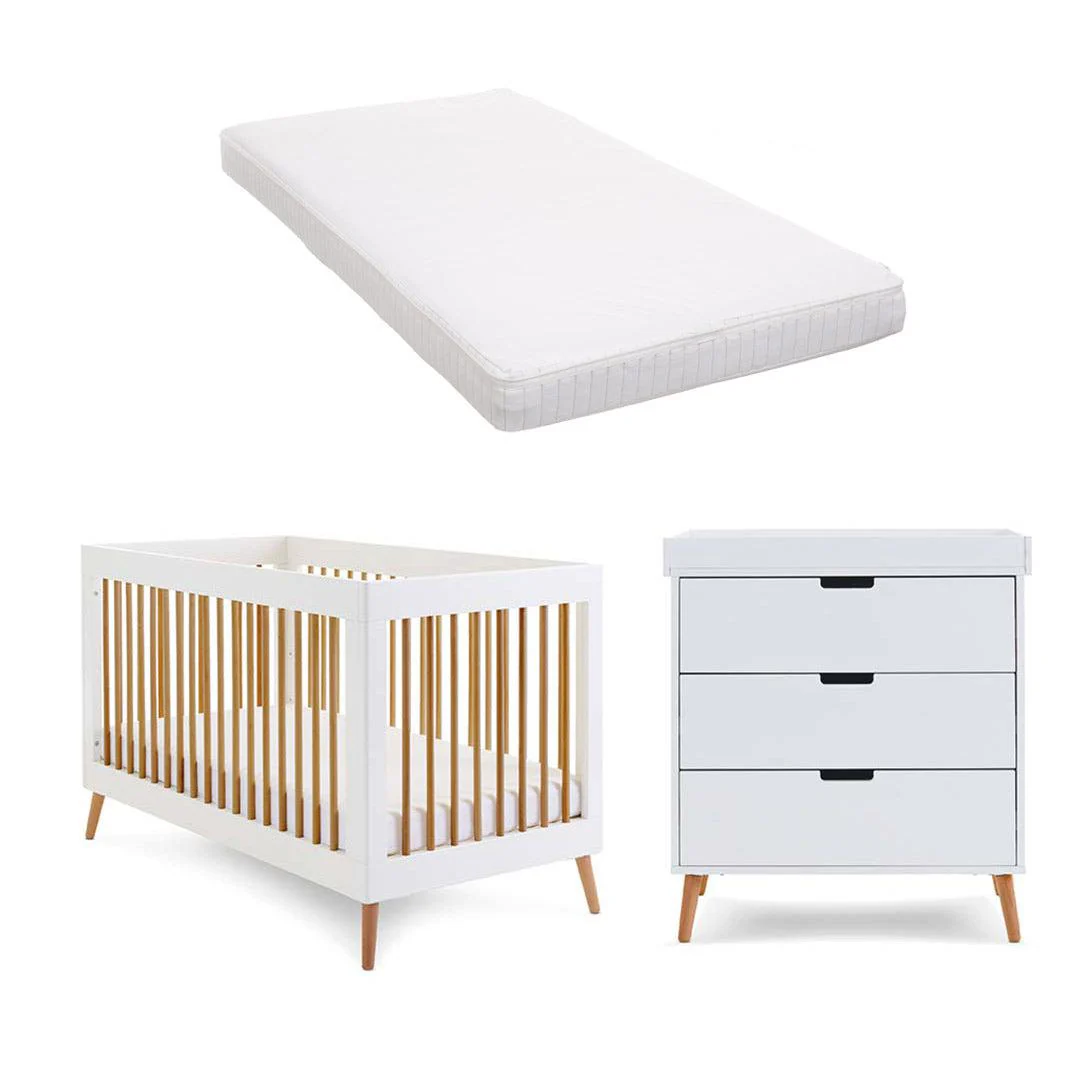 Obaby Maya 2 Piece Room Set - White + Natural - Image 4