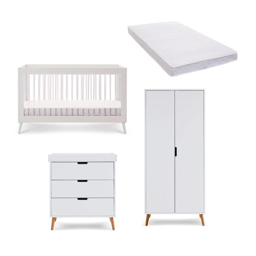 Obaby Maya 3 Piece Room Set - White + Acrylic - Image 8