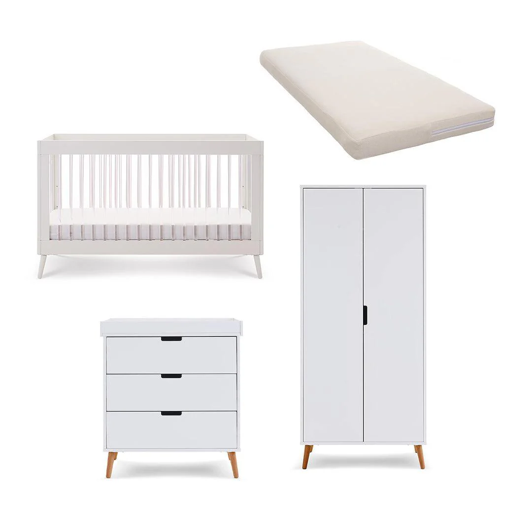 Obaby Maya 3 Piece Room Set - White + Acrylic - Image 9