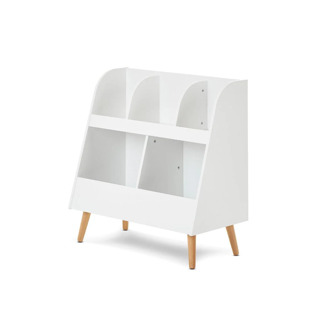 Obaby Maya Bookcase/Toy Storage - White + Natural - Image 3