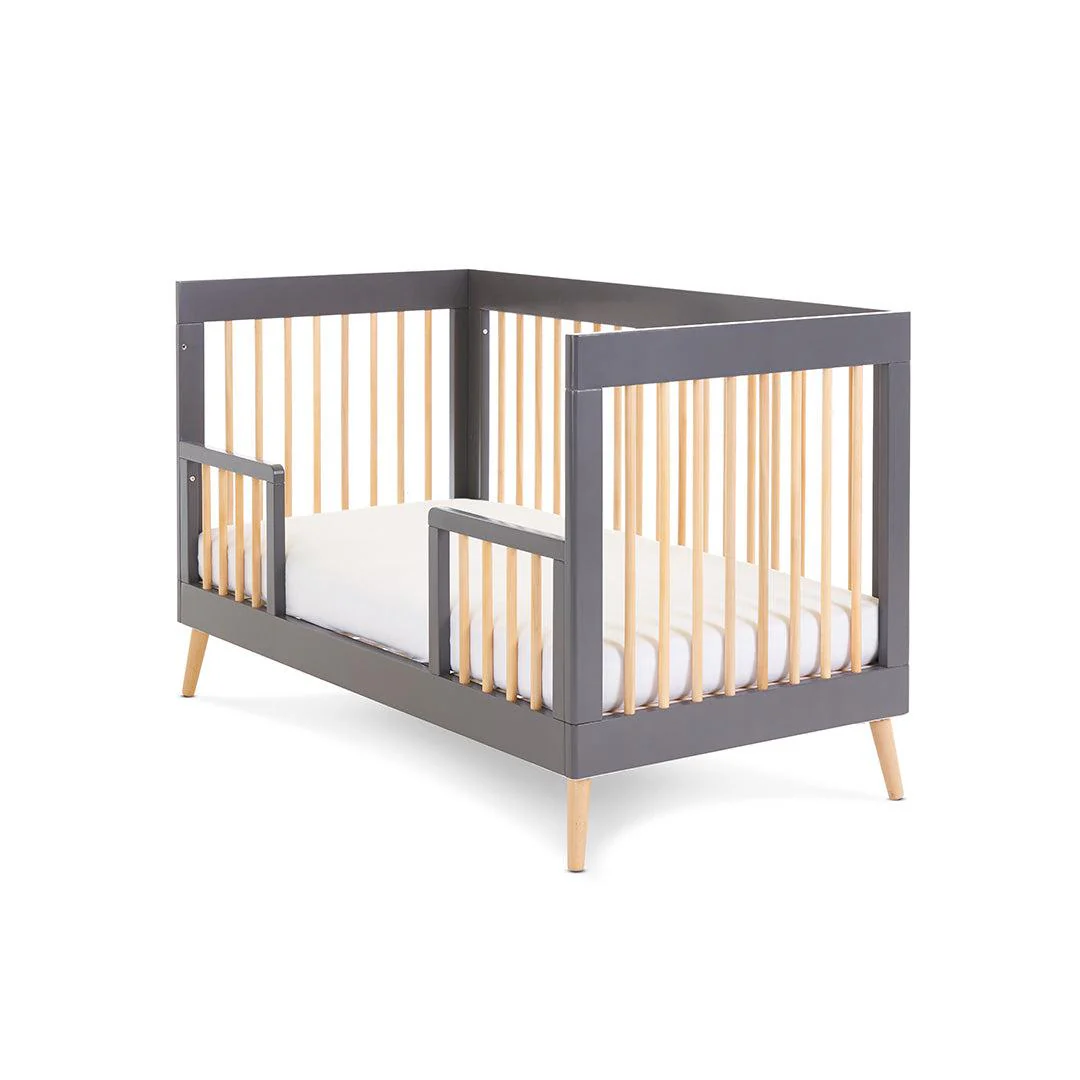 Obaby Maya Cot Bed - Slate + Natural - Image 4