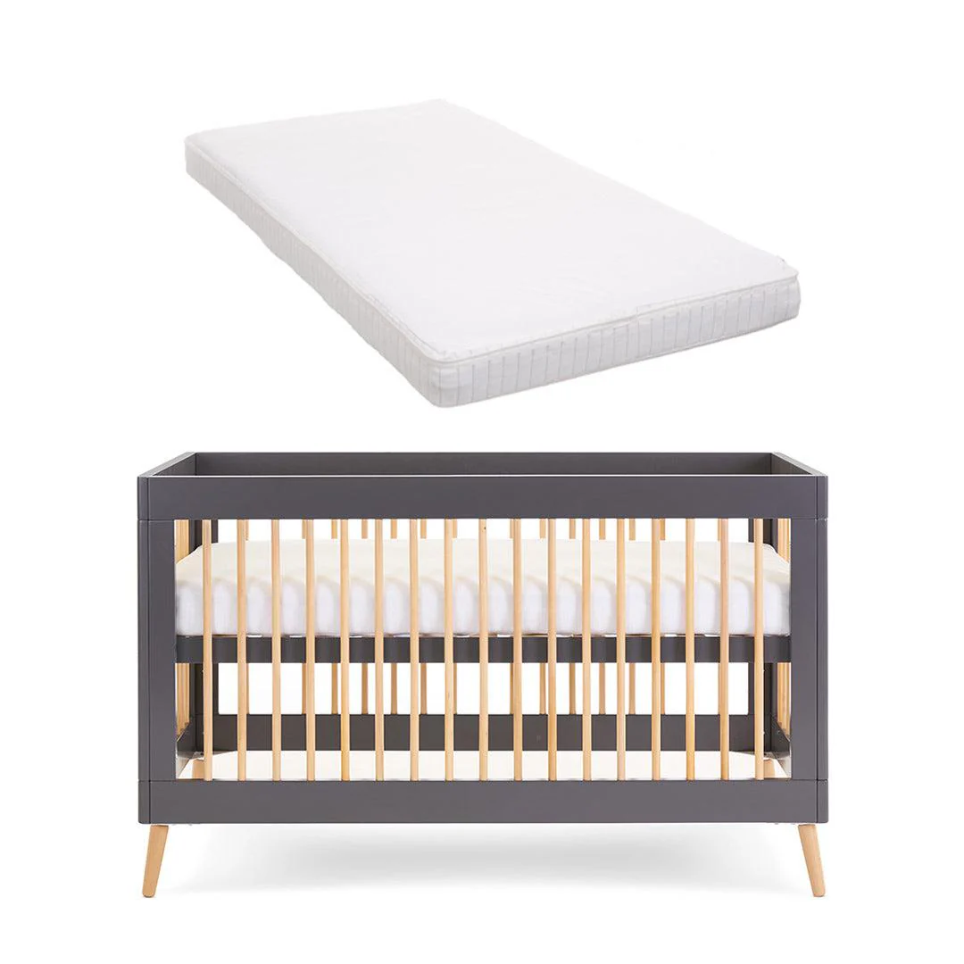 Obaby Maya Cot Bed - Slate + Natural - Image 7