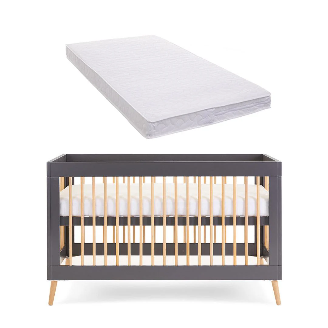 Obaby Maya Cot Bed - Slate + Natural - Image 8
