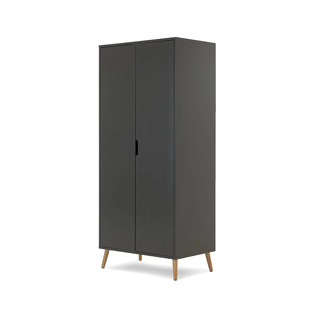 Obaby Maya Double Wardrobe - Slate + Natural - Image 4