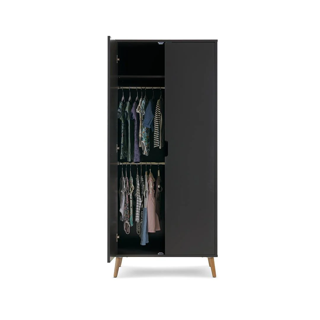 Obaby Maya Double Wardrobe - Slate + Natural - Image 5