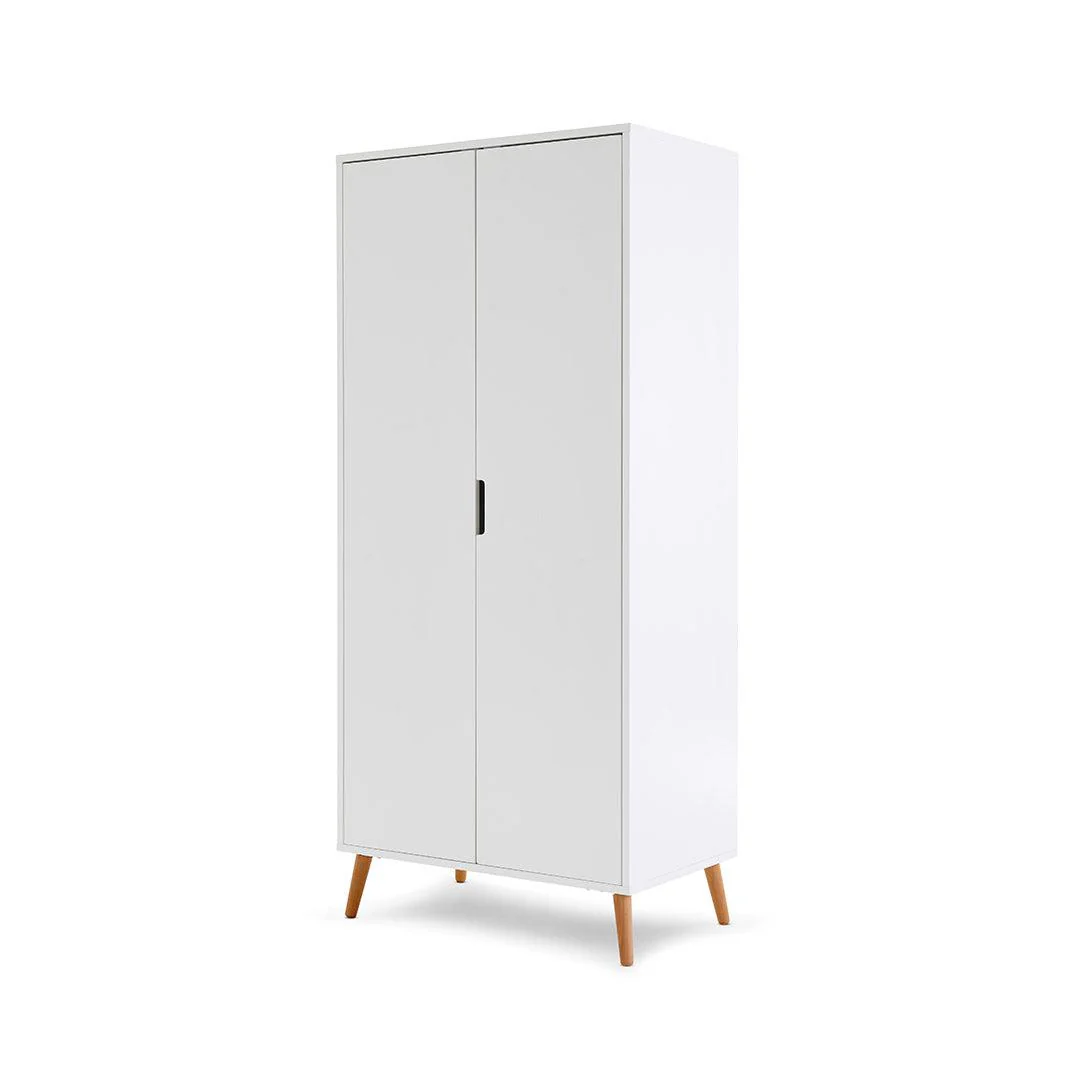 Obaby Maya Double Wardrobe - White + Natural - Image 5
