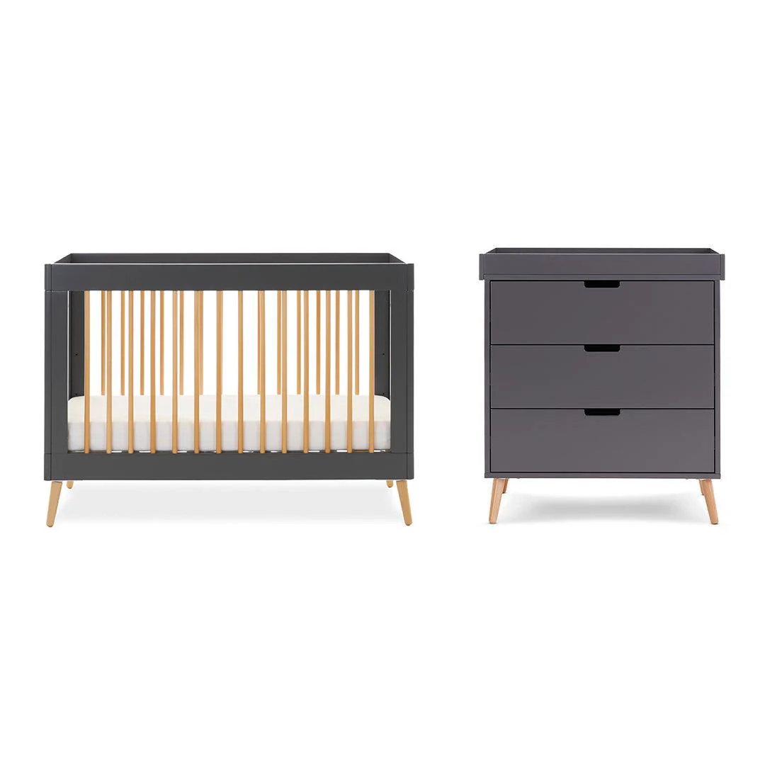 Obaby Maya Mini 2 Piece Room Set - Slate + Natural