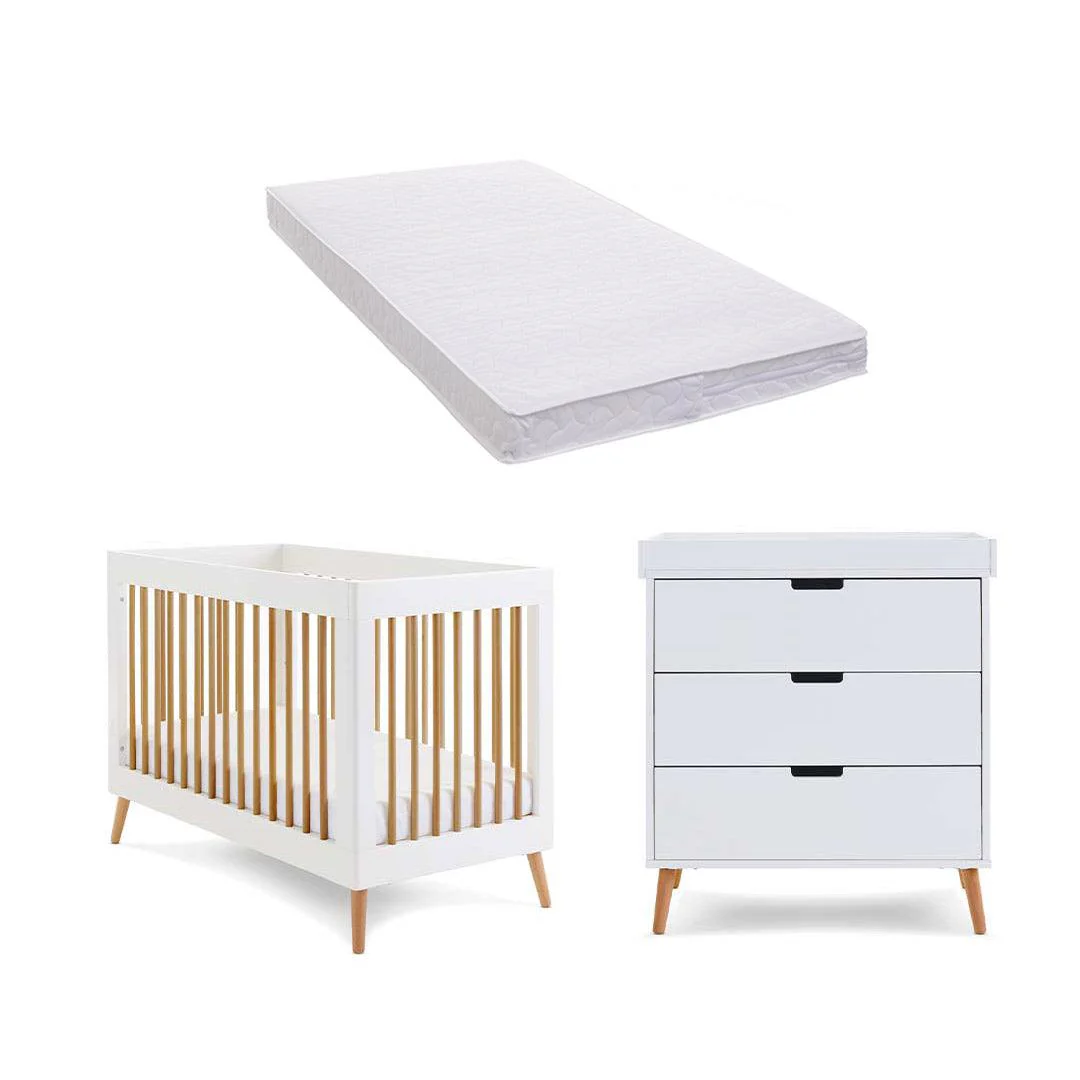 Obaby Maya Mini 2 Piece Room Set - White + Natural - Image 3