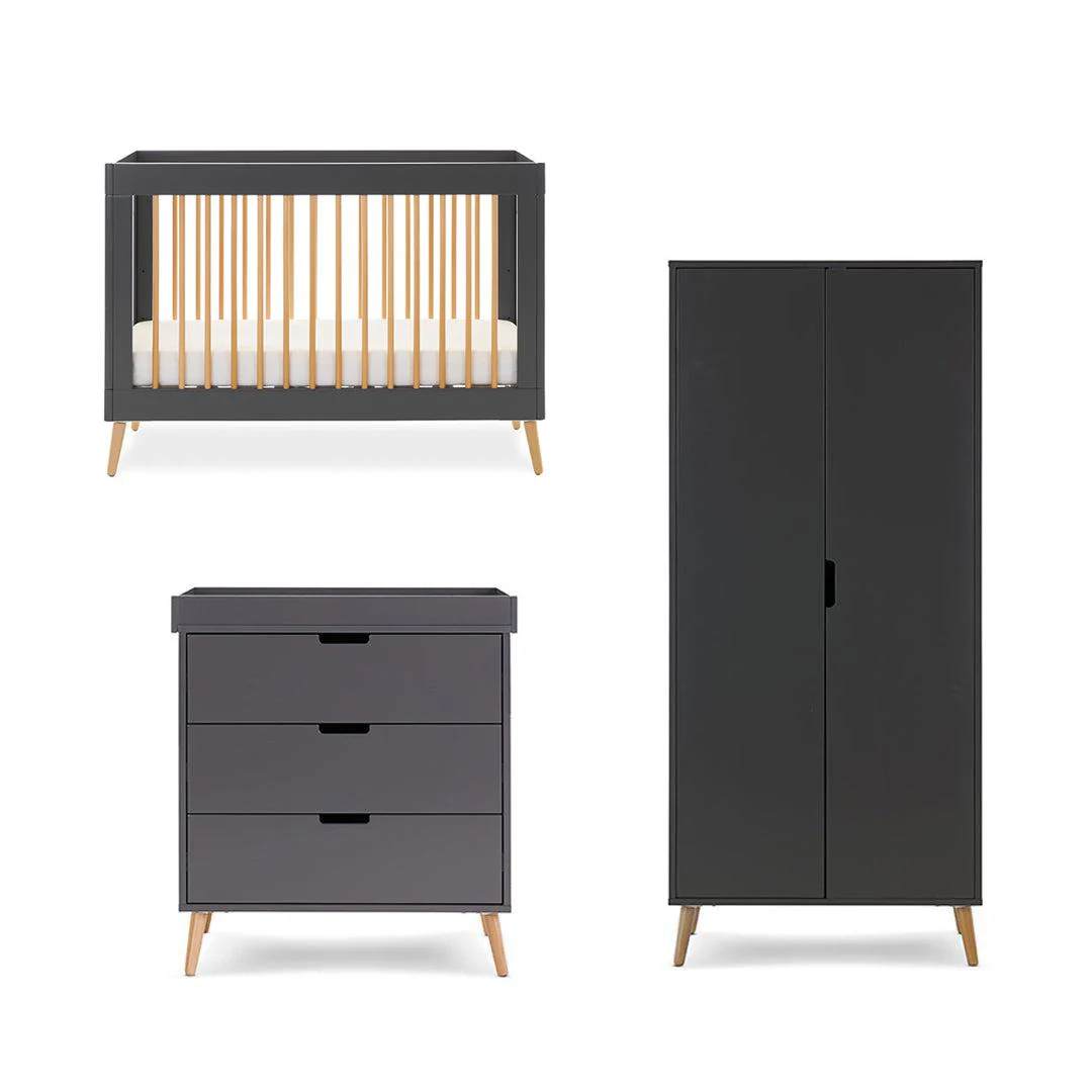 Obaby Maya Mini 3 Piece Room Set - Slate + Natural