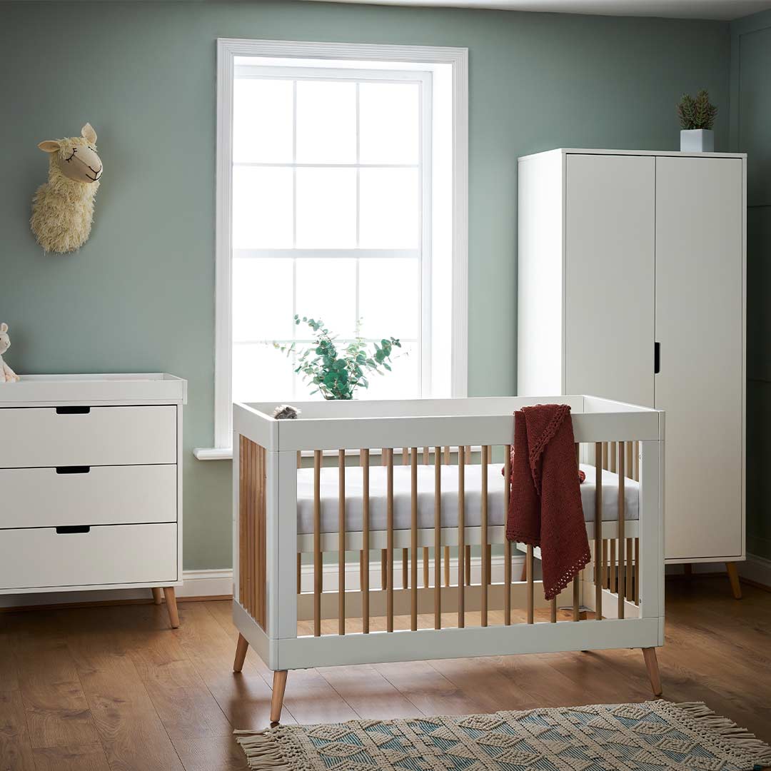 Obaby Maya Mini 3 Piece Room Set - White + Natural - Image 2