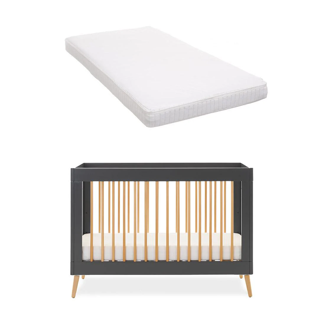 Obaby Maya Mini Cot Bed - Slate/Natural - Image 11
