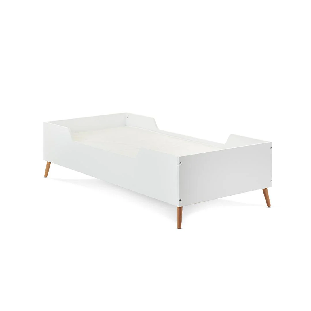 Obaby Maya Toddler Bed - White + Natural