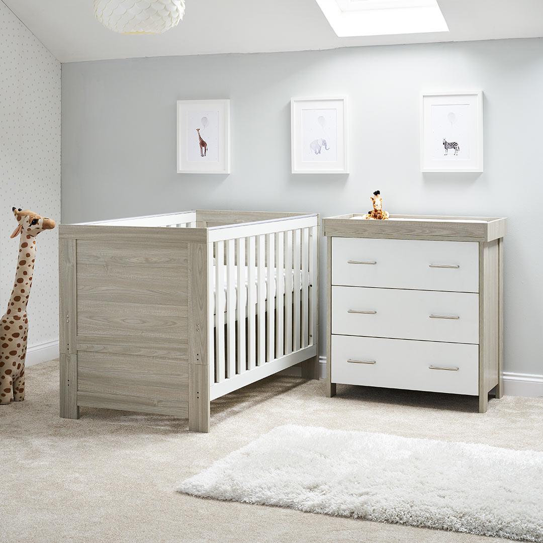 Obaby Nika 2 Piece Room Set - Grey Wash + White - Image 2