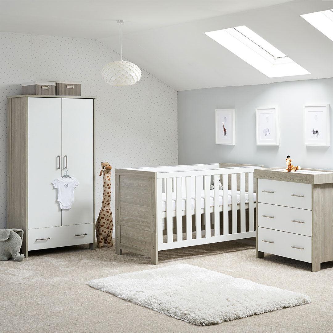 Obaby Nika 3 Piece Room Set - Grey Wash + White - Image 2
