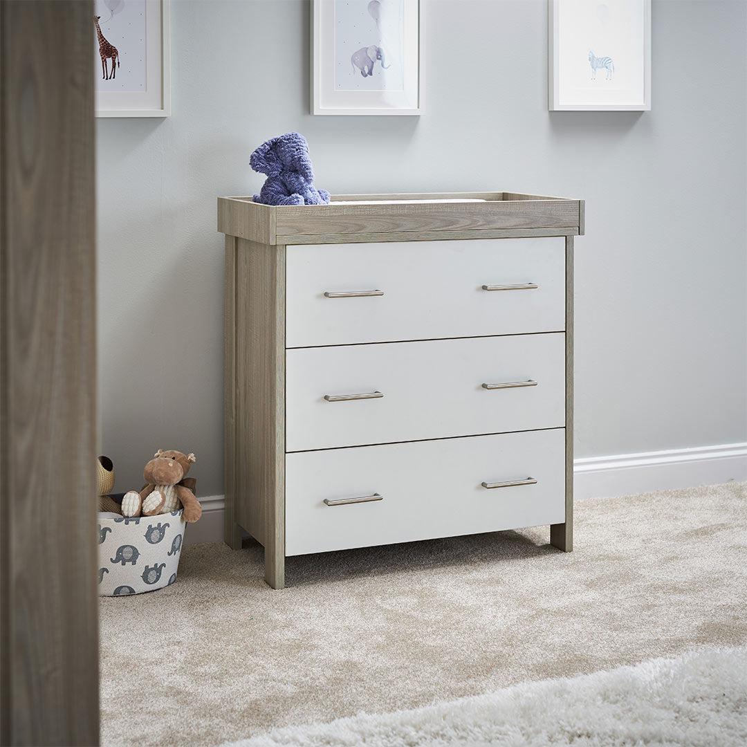 Obaby Nika 3 Piece Room Set - Grey Wash + White - Image 7