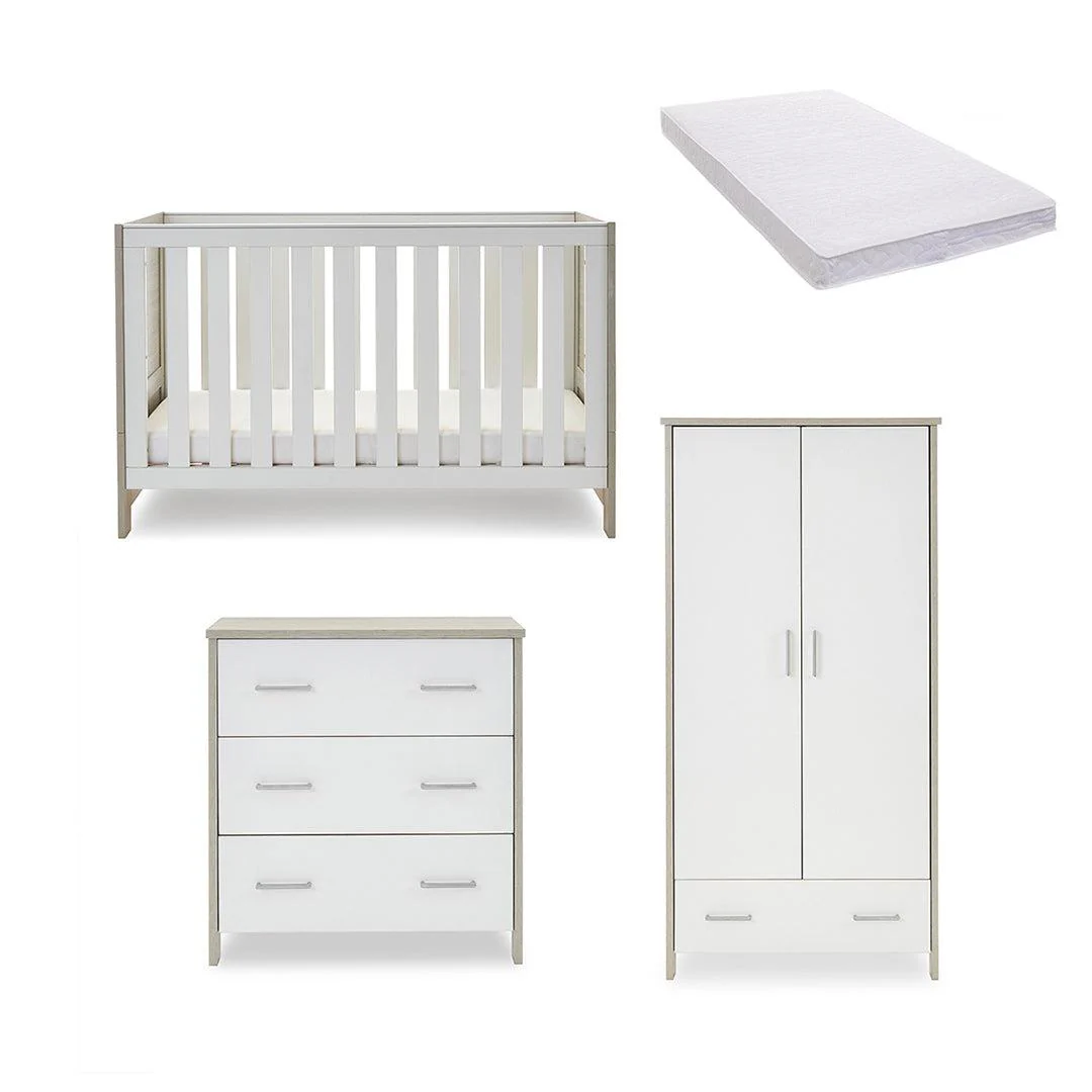 Obaby Nika 3 Piece Room Set - Grey Wash + White - Image 9