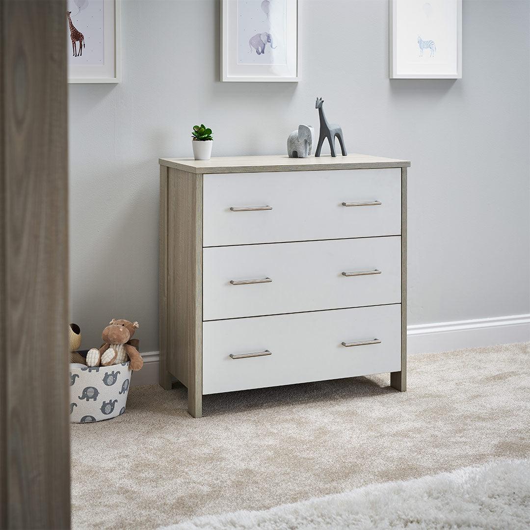 Obaby Nika Changing Unit - Grey Wash + White - Image 2