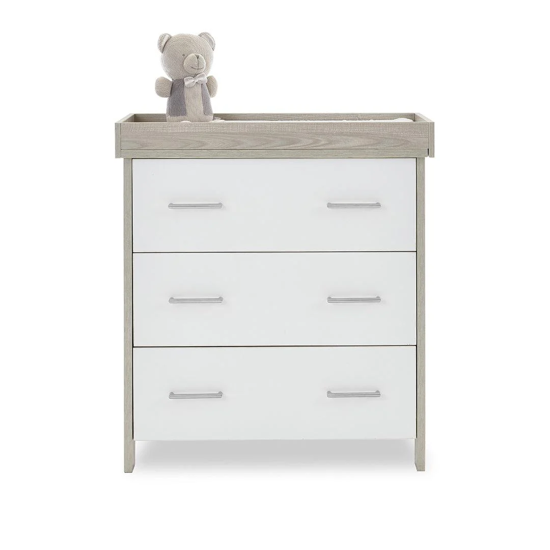 Obaby Nika Changing Unit - Grey Wash + White - Image 7