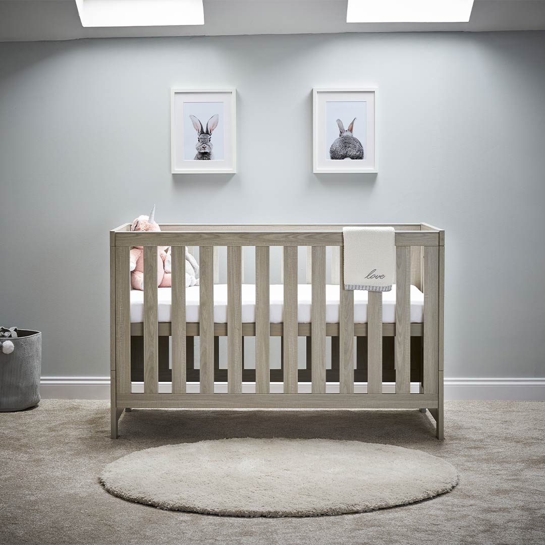 Obaby Nika Cot Bed - Grey Wash - Image 2