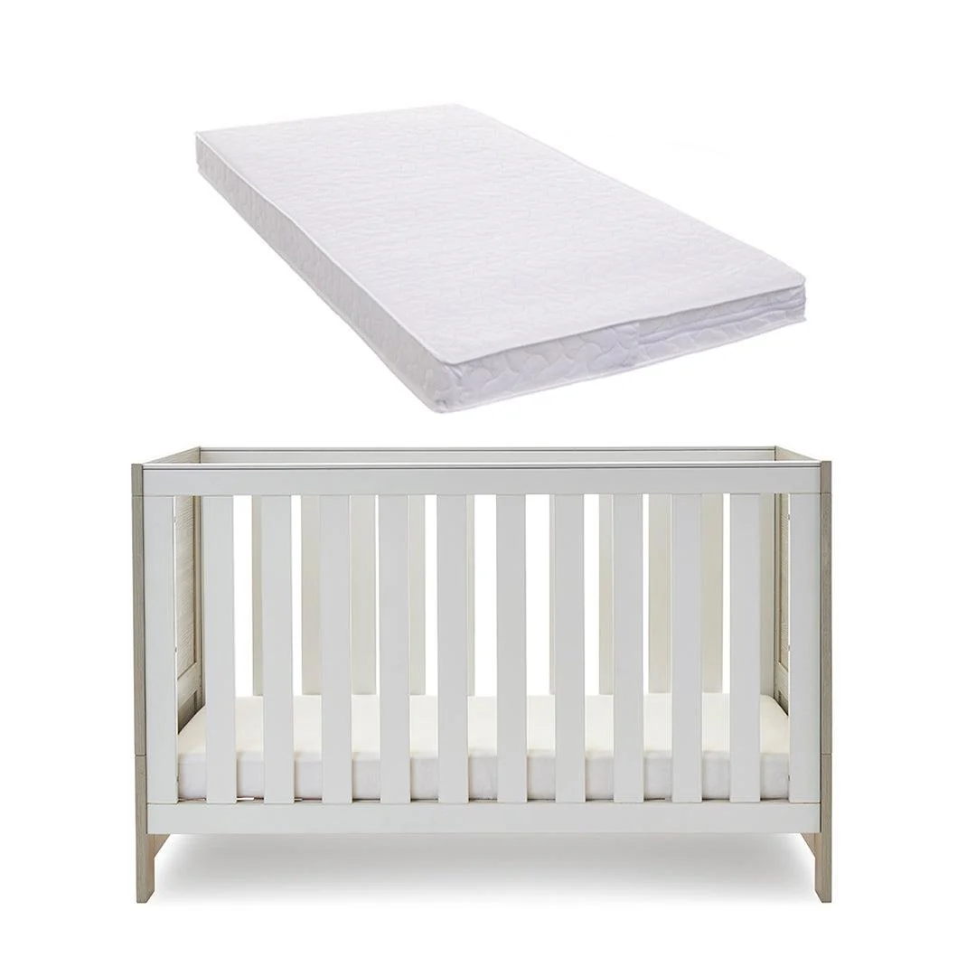 Obaby Nika Cot Bed - Grey Wash + White - Image 10