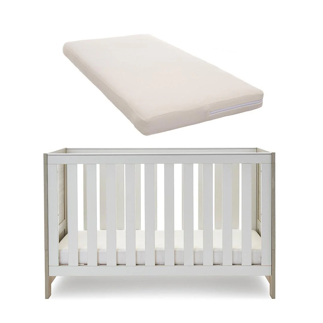 Obaby Nika Cot Bed - Grey Wash + White - Image 11