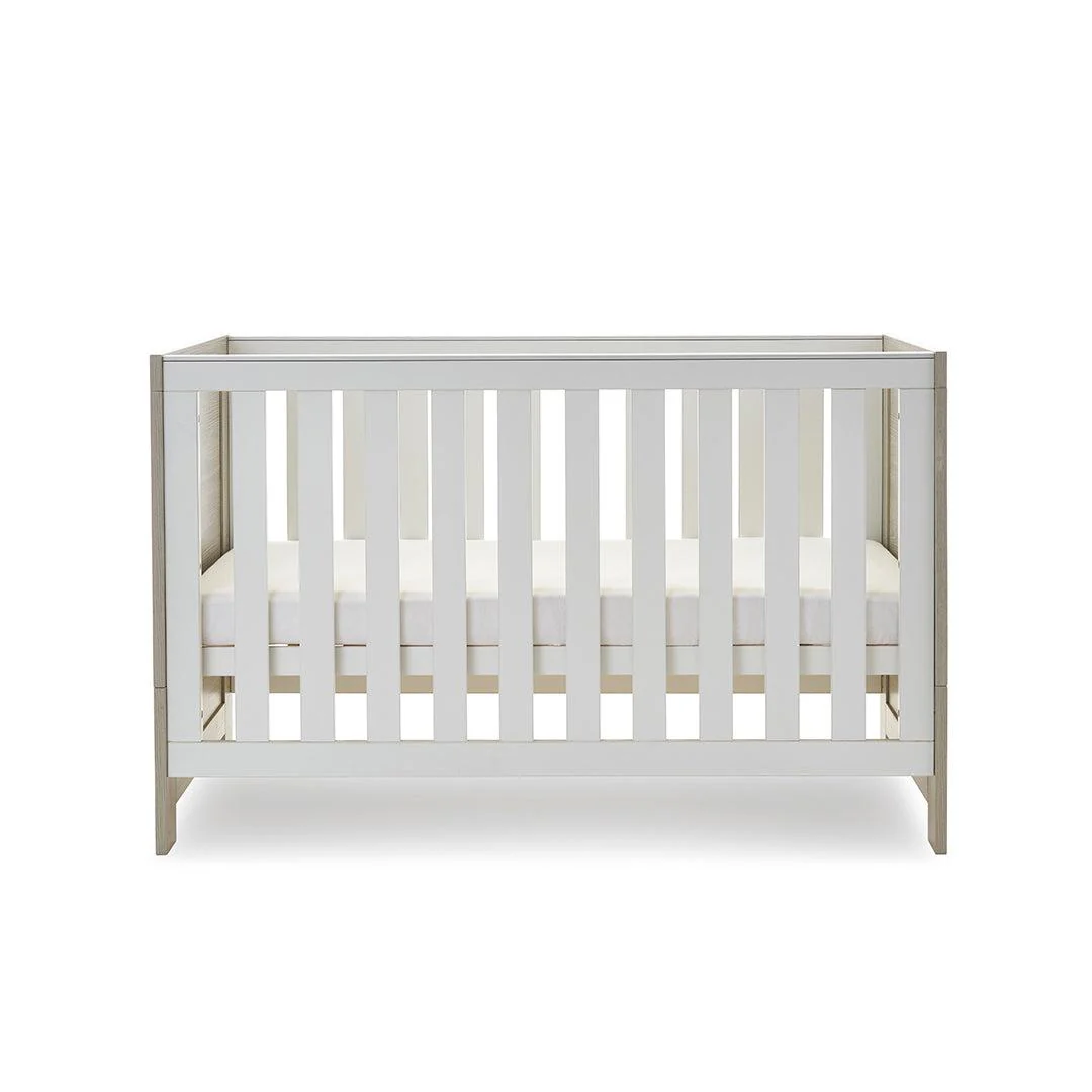 Obaby Nika Cot Bed - Grey Wash + White - Image 5